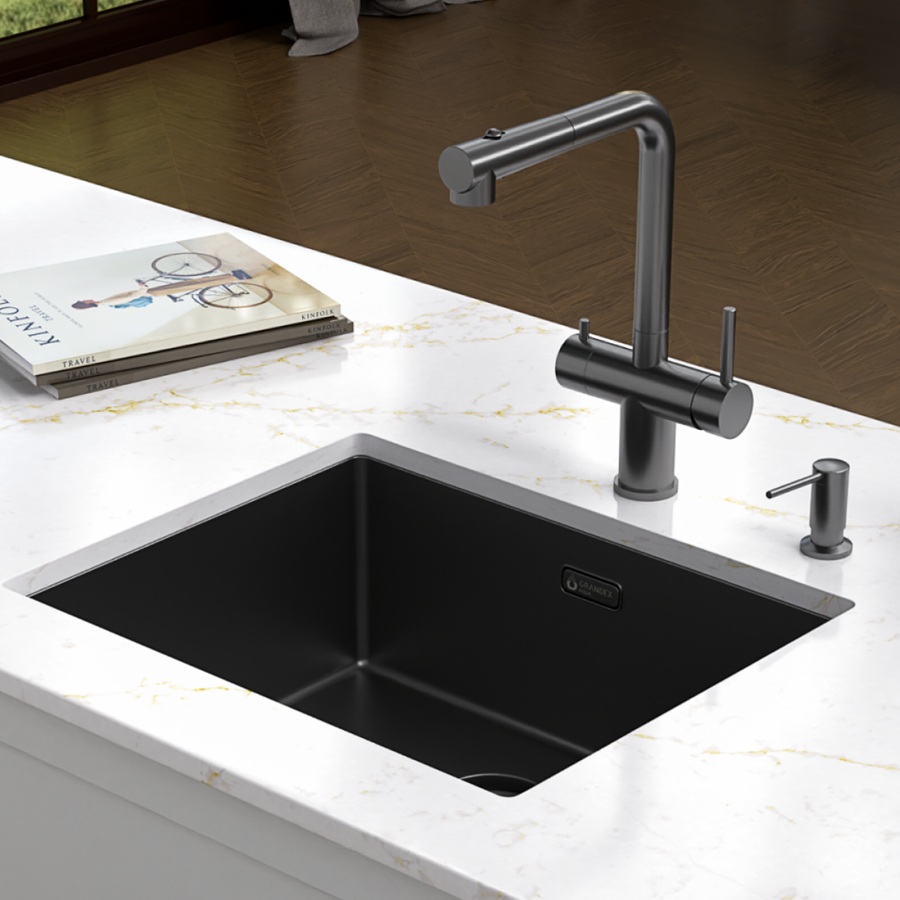 Мойка Grandex Aqua OPTIMA 54 ANTHRACITE, 540х440х200, (5011363)